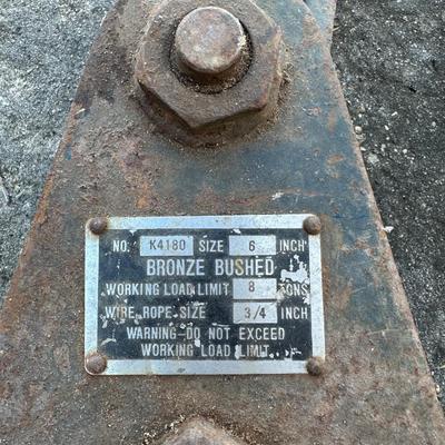 Heavy-Duty Industrial Snatch Blocks – Bronze Bushed (8-Ton & 4-Ton)