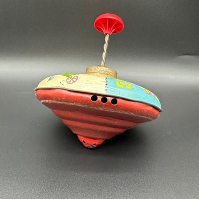 Vintage Tin Litho Spinning Top – Nursery Rhymes – Chein USA