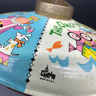 Vintage Tin Litho Spinning Top – Nursery Rhymes – Chein USA