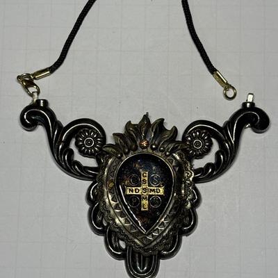 Large heavy metal cross necklace