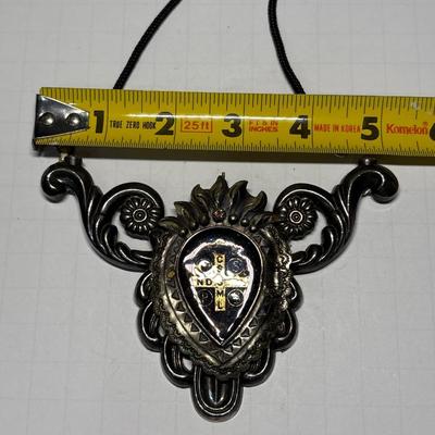 Large heavy metal cross necklace