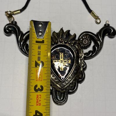 Large heavy metal cross necklace