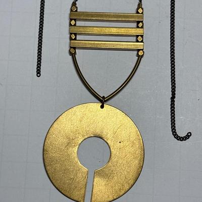 French Kande bead necklace & brass necklace - need repairs