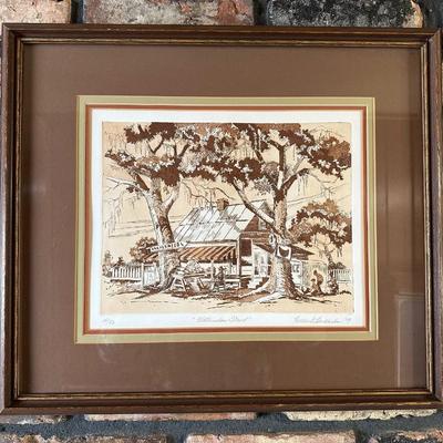 Signed Limited Edition Print “Watermelon Stand” – Helen Schrader – Framed