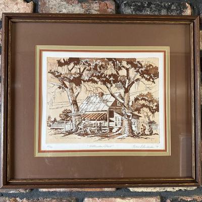 Signed Limited Edition Print “Watermelon Stand” – Helen Schrader – Framed