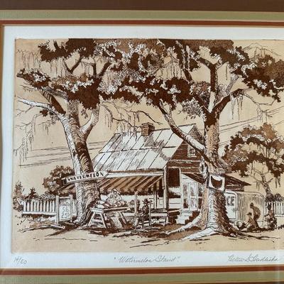 Signed Limited Edition Print “Watermelon Stand” – Helen Schrader – Framed