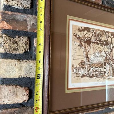 Signed Limited Edition Print “Watermelon Stand” – Helen Schrader – Framed