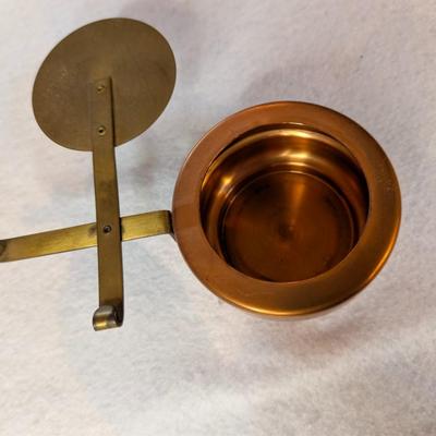 Sale Photo Thumbnail #58: Vintage Copper and brass chafing dish 
3.5" in diameter