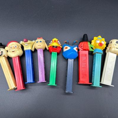 Loose Vintage PEZ Dispensers, Mixed Characters, mostly 1990s–early 2000s
