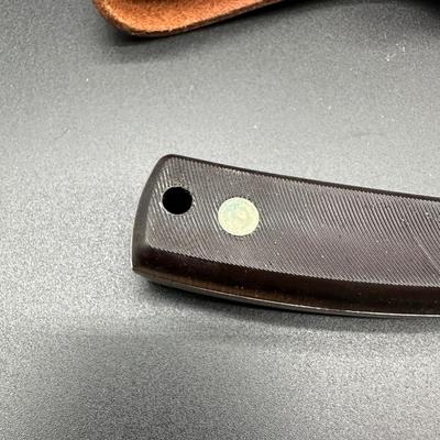 Schrade Old Timer Fixed Blade Knife w/ Gut Hook & Leather Sheath – USA Made