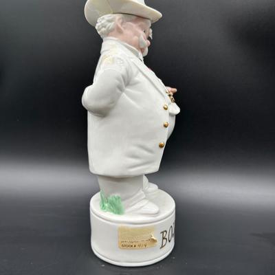 Vintage Ceramic Figural Bourbon Decanter – Gentleman in White Suit
