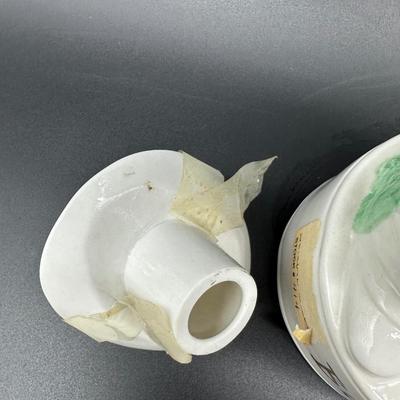 Vintage Ceramic Figural Bourbon Decanter – Gentleman in White Suit