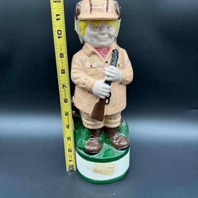 Vintage Ceramic Hunter Figurine Decanter – Man with Rifle