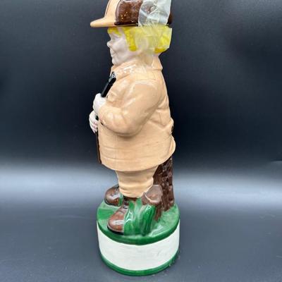 Vintage Ceramic Hunter Figurine Decanter – Man with Rifle