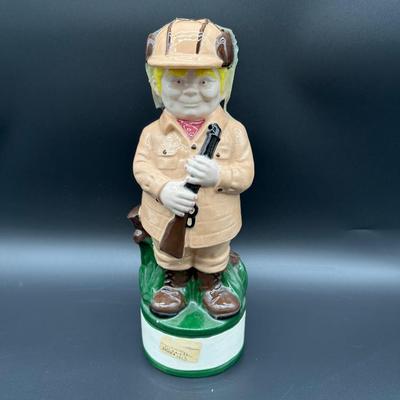 Vintage Ceramic Hunter Figurine Decanter – Man with Rifle