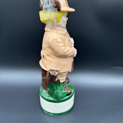Vintage Ceramic Hunter Figurine Decanter – Man with Rifle