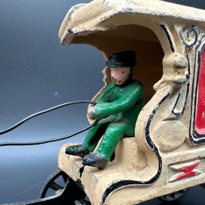 Cast Iron Ice Wagon Toy – Horse Drawn Ice Delivery Cart