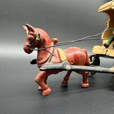 Cast Iron Ice Wagon Toy – Horse Drawn Ice Delivery Cart
