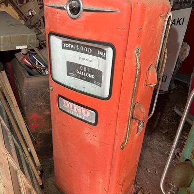 1950s Bennett Model 966 Conoco “Dino Supreme” Gas Pump – Original Patina Survivor