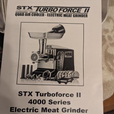 STX International turbo Force II Quad air cooled electric Meat grinder- tested and works