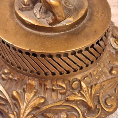 Vintage lamp- Hollywood Regency style lamp vintage metal cherub lamp base