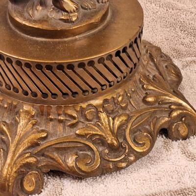 Vintage lamp- Hollywood Regency style lamp vintage metal cherub lamp base