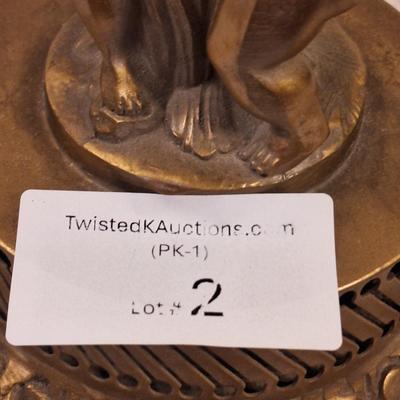 Vintage lamp- Hollywood Regency style lamp vintage metal cherub lamp base