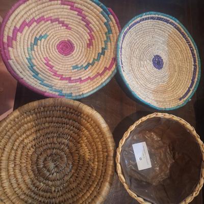 basket bundle- handwoven decorative baskets.
