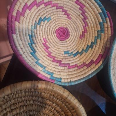 basket bundle- handwoven decorative baskets.