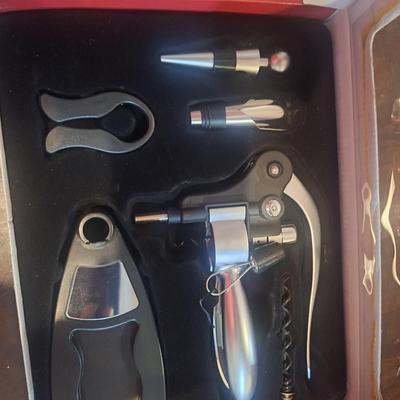 wine set- corscrews, foil cutter and stoppers