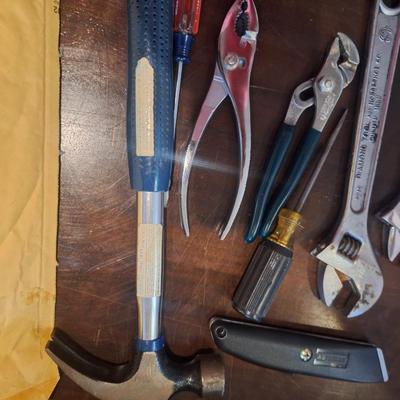 mixed lot of hand tools.