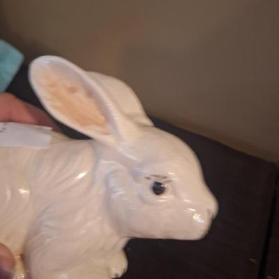 vintage white ceramic rabbit