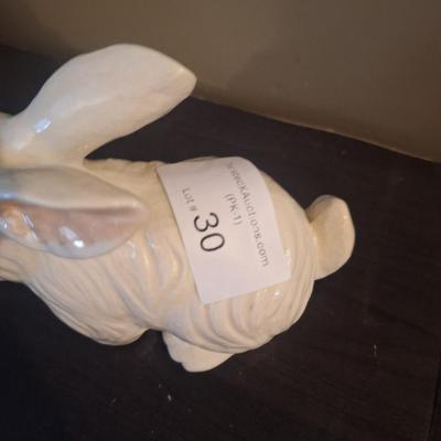vintage white ceramic rabbit