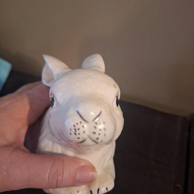 vintage white ceramic rabbit