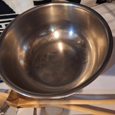 Jar opener, utensils, pastry blender and mixing bowl