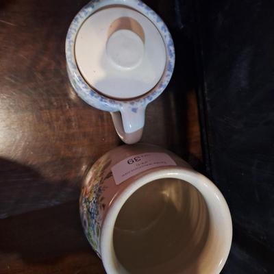 small stoneware crock and pitcher