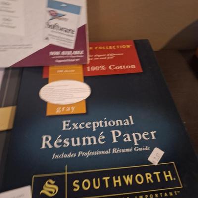 parchment paper, resume paper and business cards