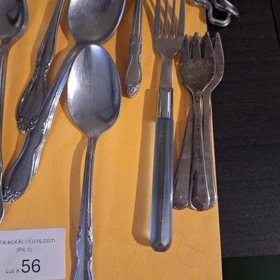 mixed lot of stainless steel flatware