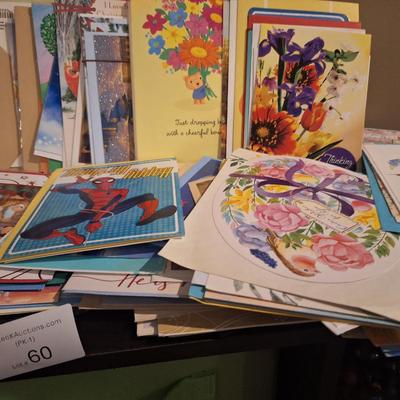 bundle of greeting cards- fills a braums medium grocery bag just over half full (see all photos).