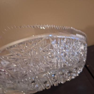 Cut Glass bowl ABP  has damage on one "corner"