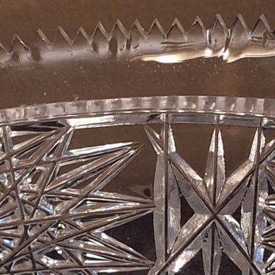 Cut Glass bowl ABP  has damage on one "corner"