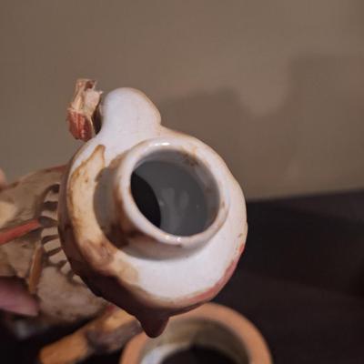 vintage 1976 Hoffman "The Trapper" whiskey bottle decanter. -empty