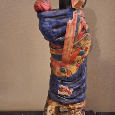 Hoffman "Flathead Squaw & Papoose" decanter. Empty- cork separated from lid