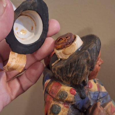 Hoffman "Flathead Squaw & Papoose" decanter. Empty- cork separated from lid