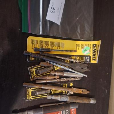 drill bits, countersink , screws and misc. see all photos.