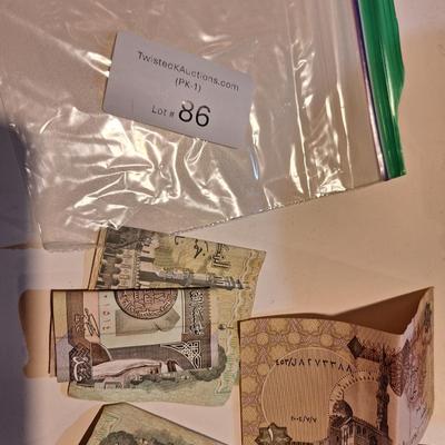foreign money- mostly Egyptian
