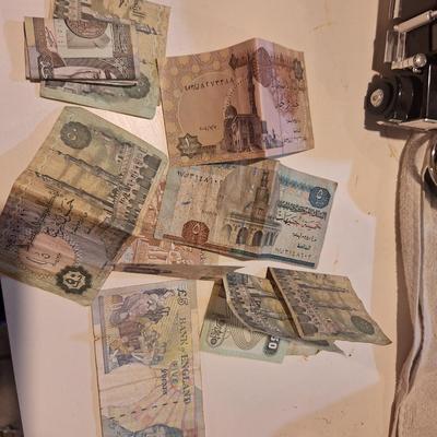 foreign money- mostly Egyptian