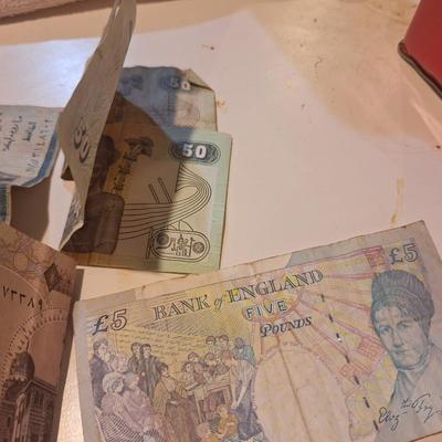 foreign money- mostly Egyptian