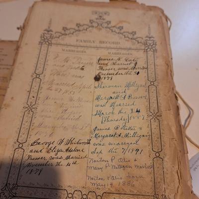 This is a WELL used large bible, has to be tied with string to hold the cover.  See all photos.