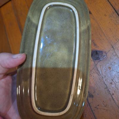 Green butter sidh with scalloped lid